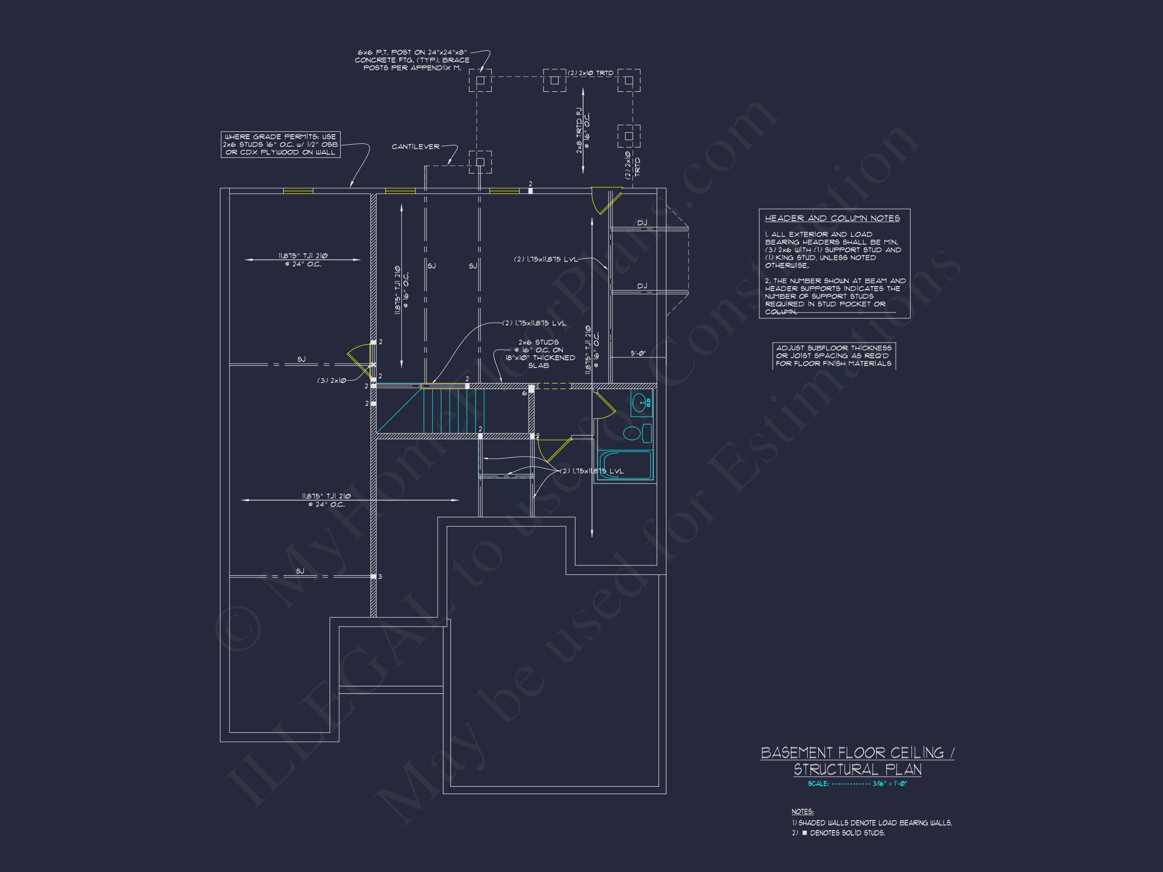 Craftsman house Plan with 2 Floors,3 Beds & CAD Designs