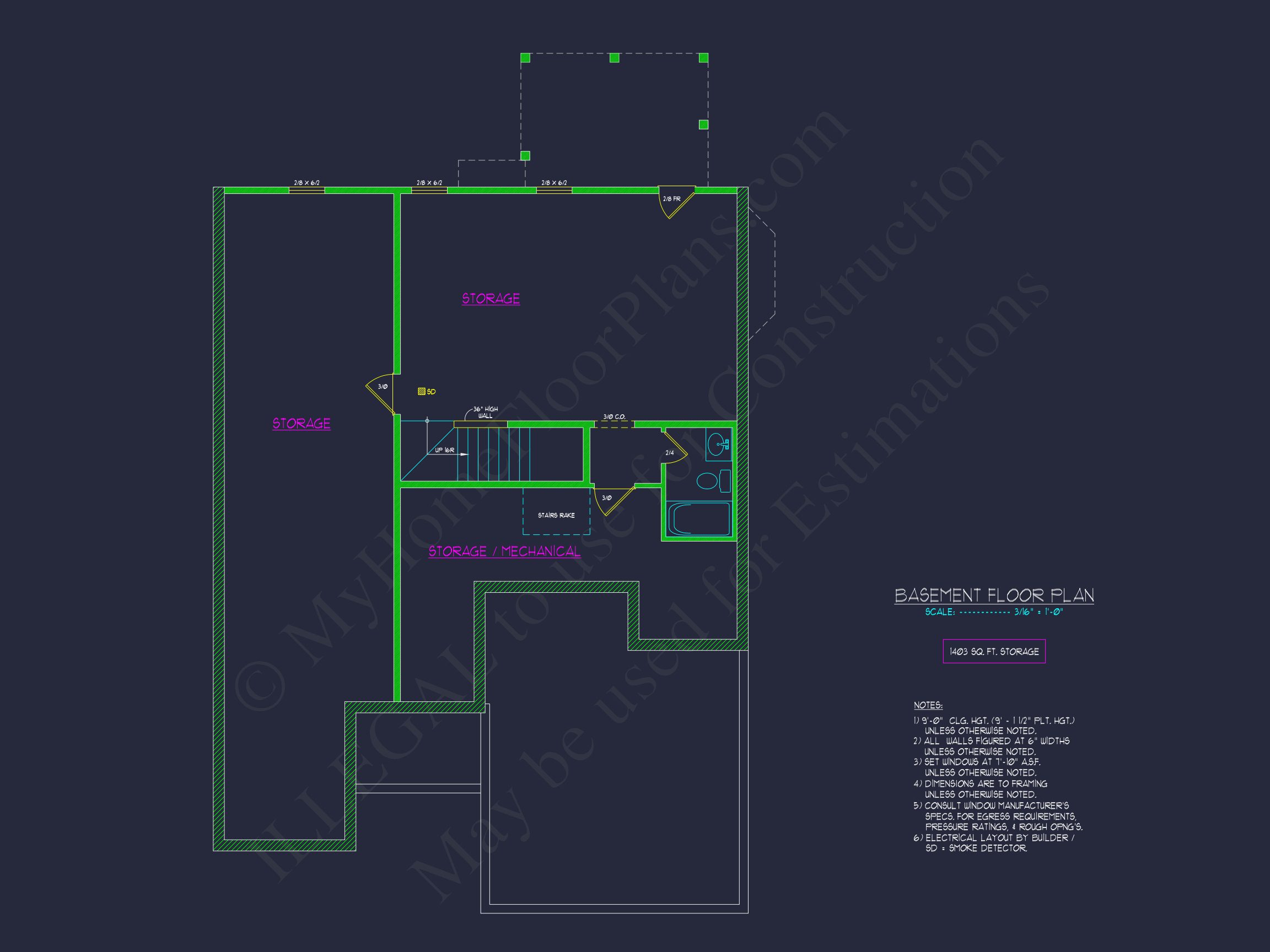 Craftsman house Plan with 2 Floors,3 Beds & CAD Designs