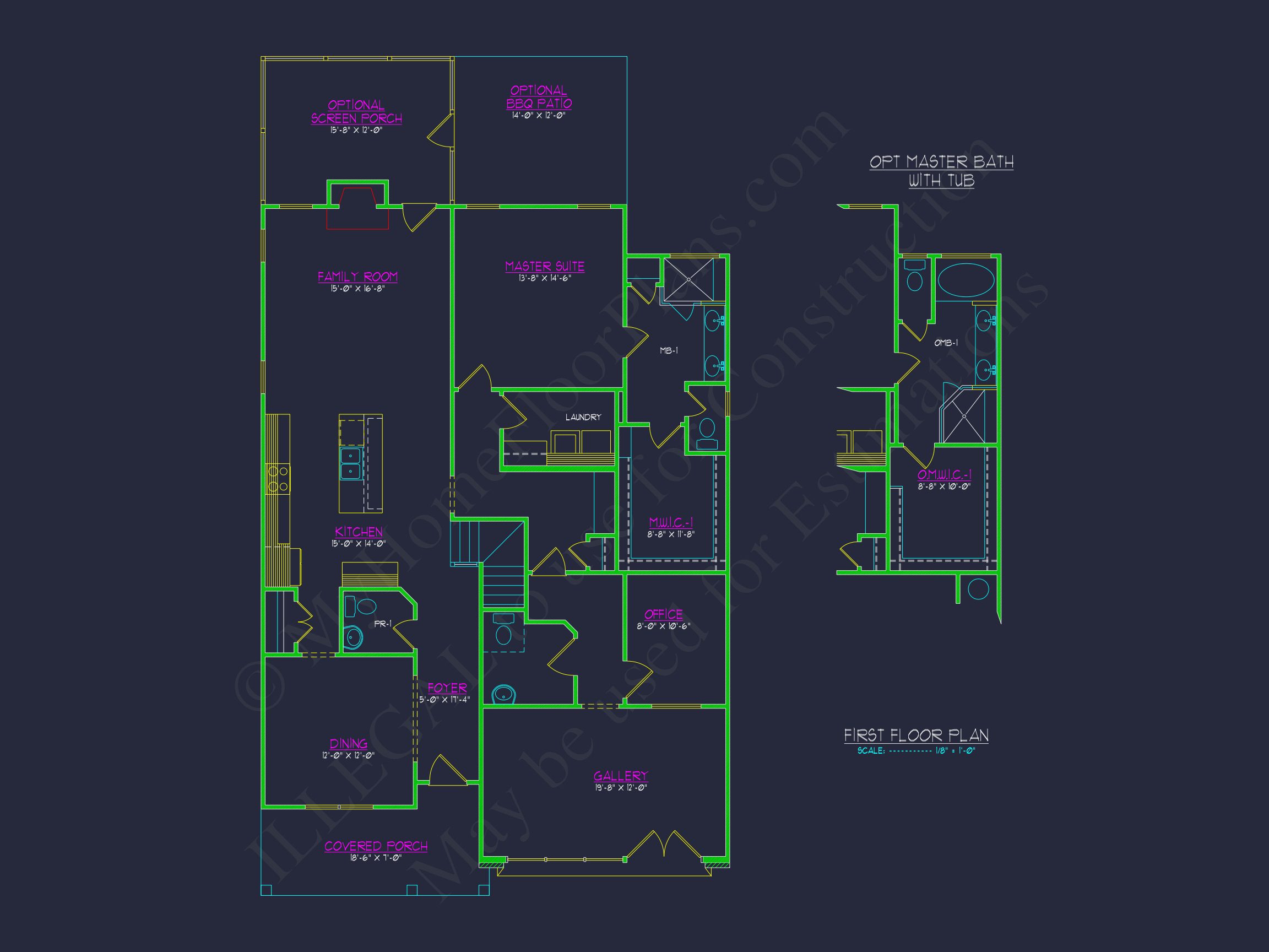 Craftsman house Plan with 2 Floors,Open CAD Designs,and Features