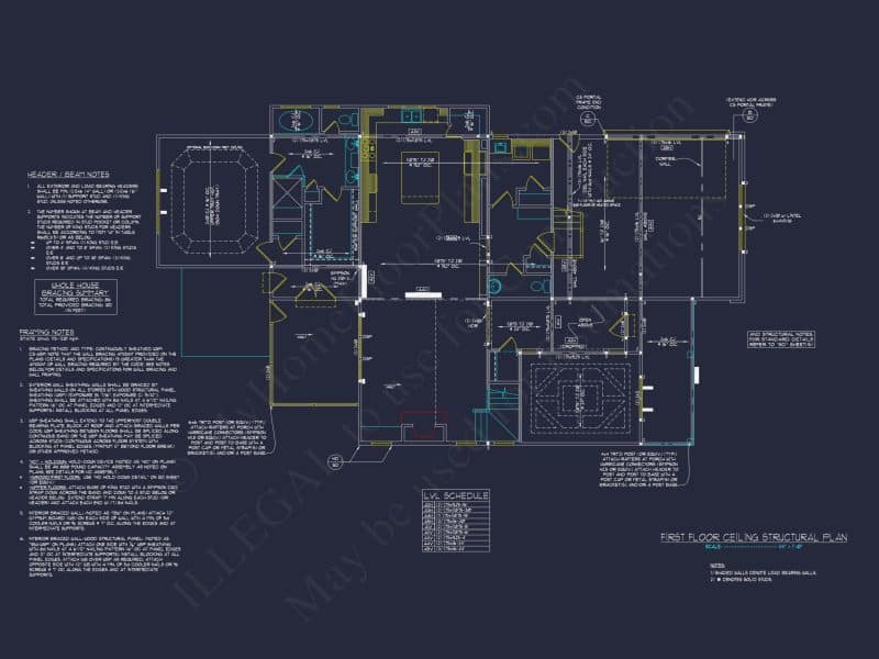 Craftsman house Plan with 2 Story CAD Design and Open Layout