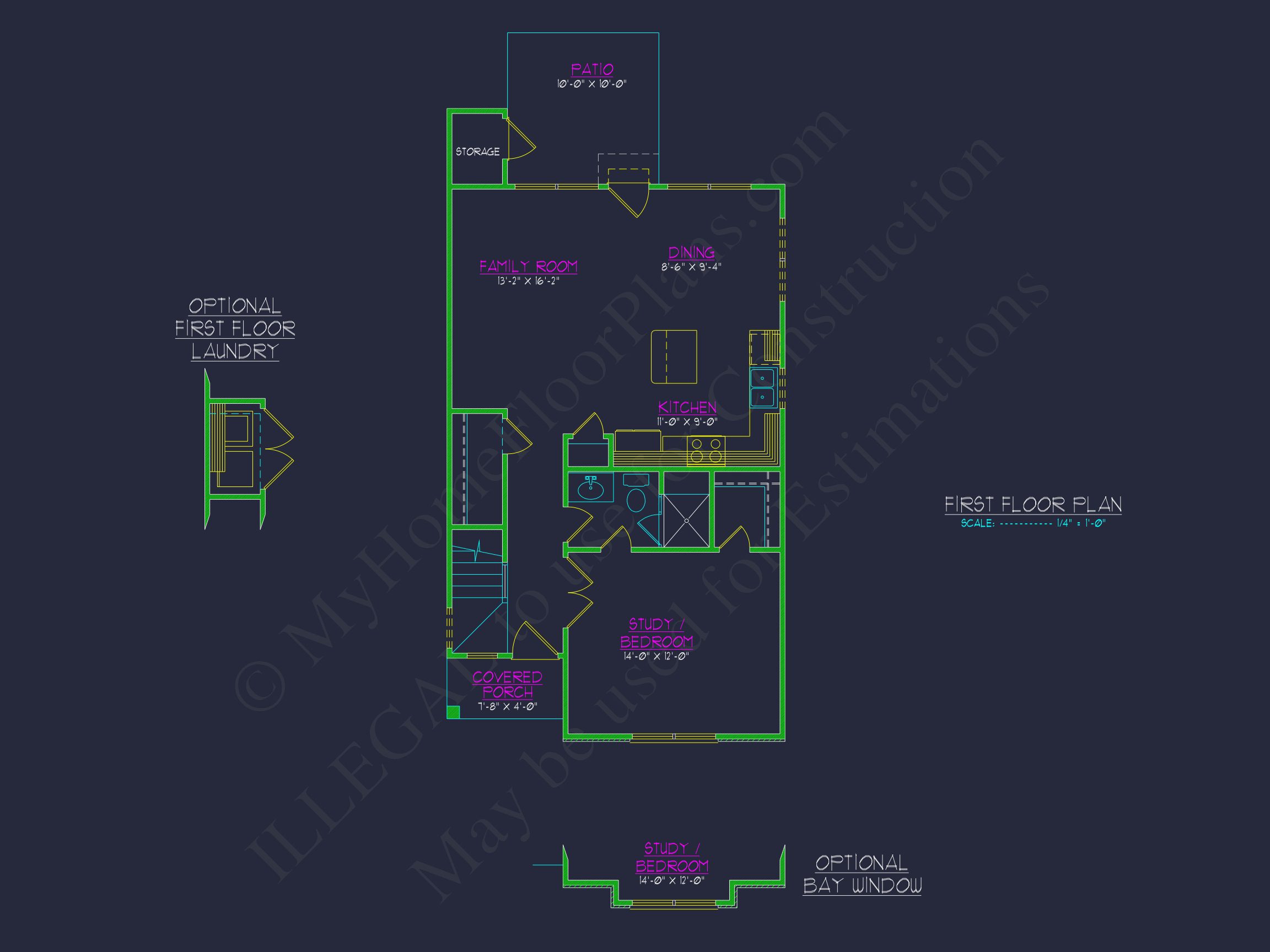 Craftsman house Plan with 2-Story Design and CAD Blueprint