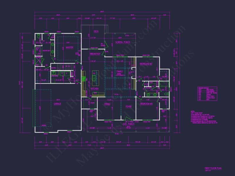 Craftsman house Plan with 2, 041 SF - Floor Plan and Designs