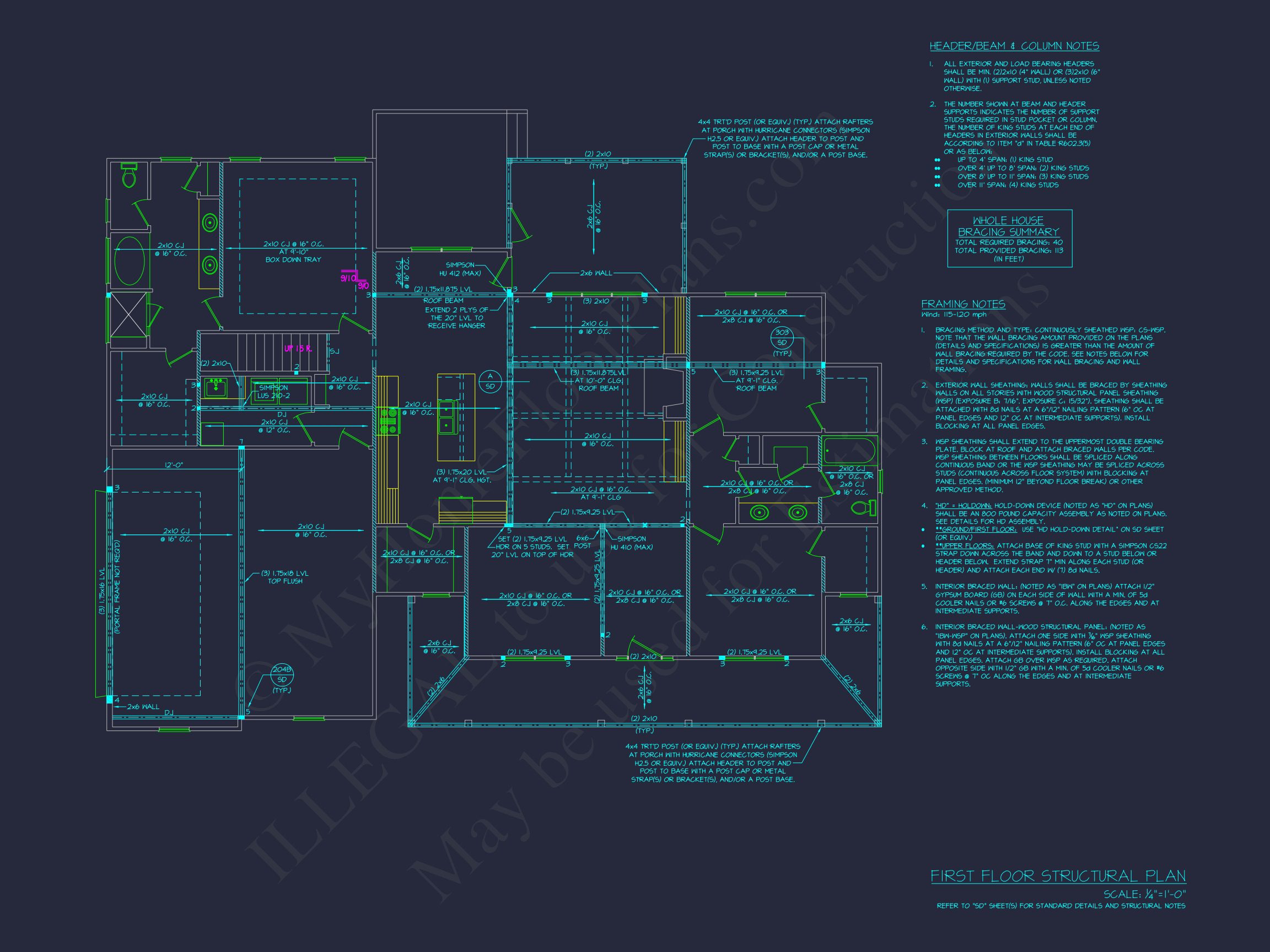 Craftsman house Plan with 2,041 SF - Floor Plan and Designs