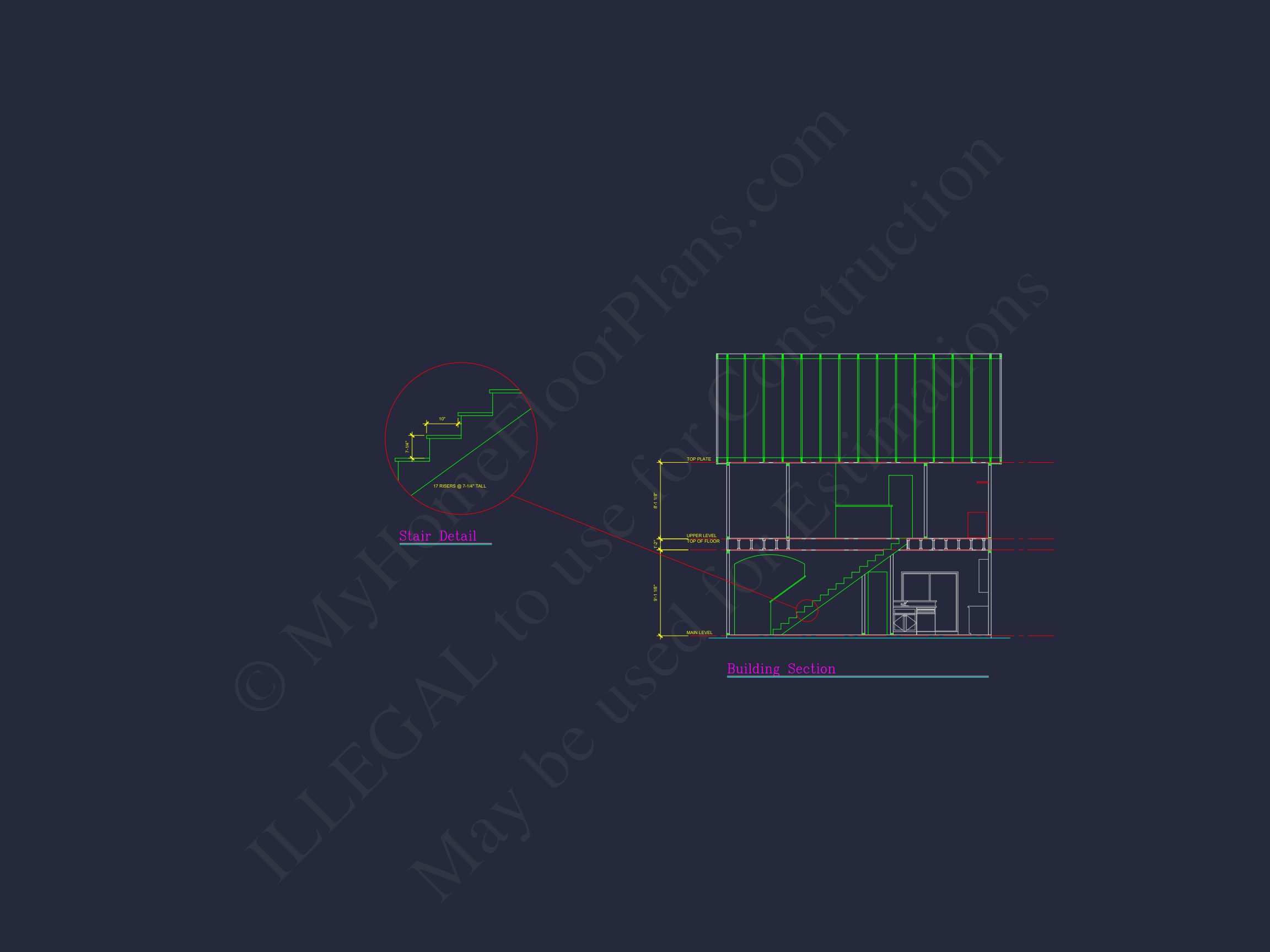 Craftsman house Plan with 28' Width,40' Depth,and CAD Designs