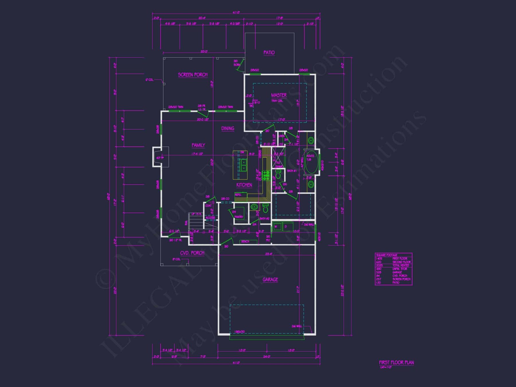 Craftsman house Plan with 3 Bedrooms and Open Floor Layout