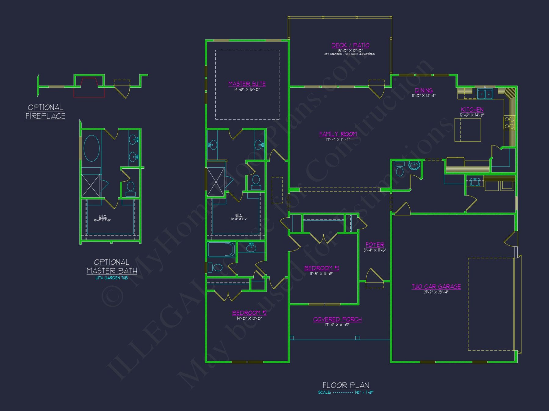 Craftsman house Plan with 3 Bedrooms, 2 Baths & Open Floor Design