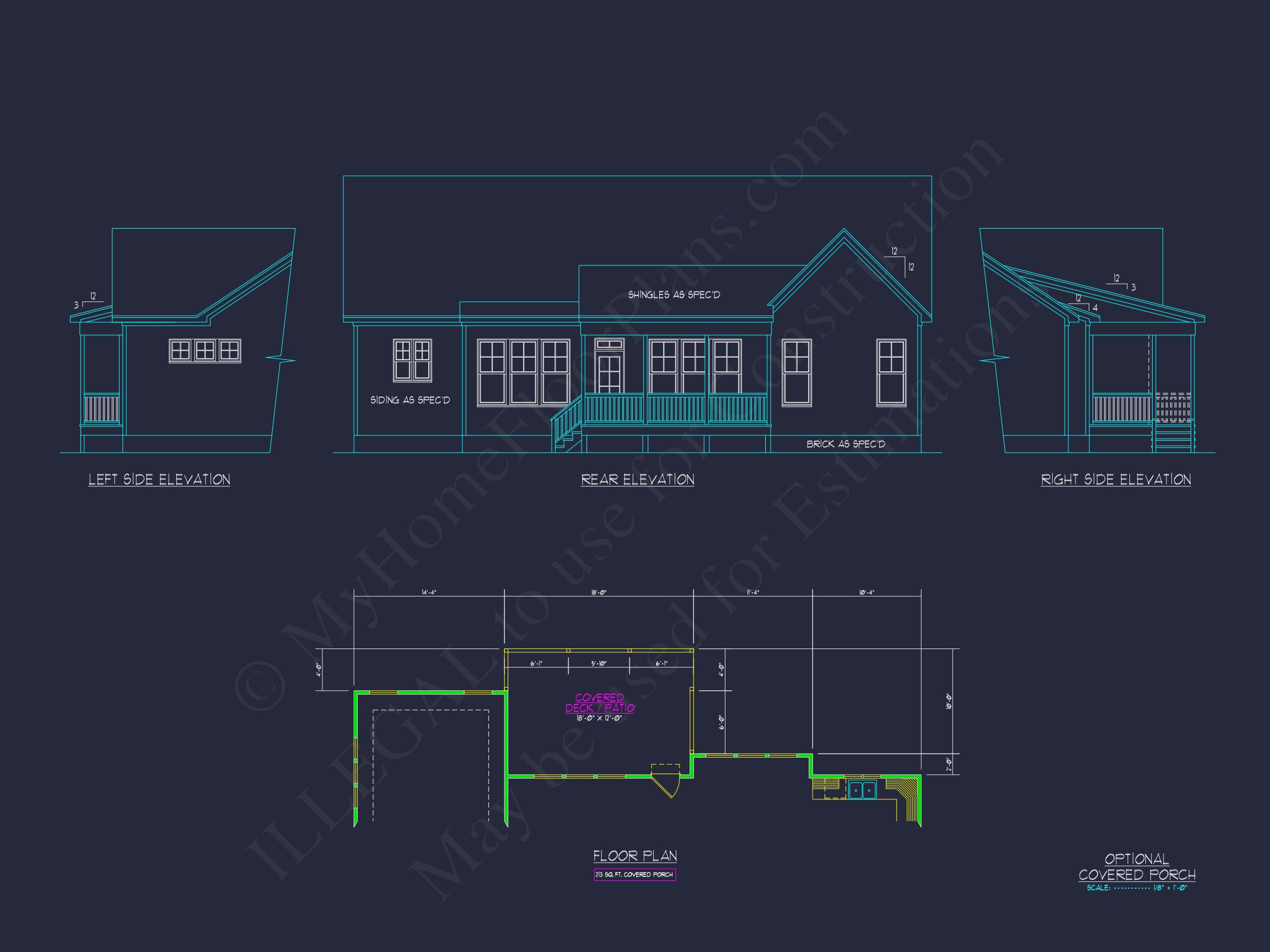 Craftsman house Plan with 3 Bedrooms,2 Baths & Open Floor Design