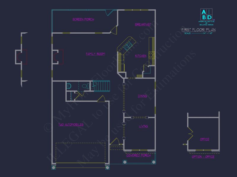 Craftsman house Plan with 4 Bedrooms and 2-Car Garage Designs
