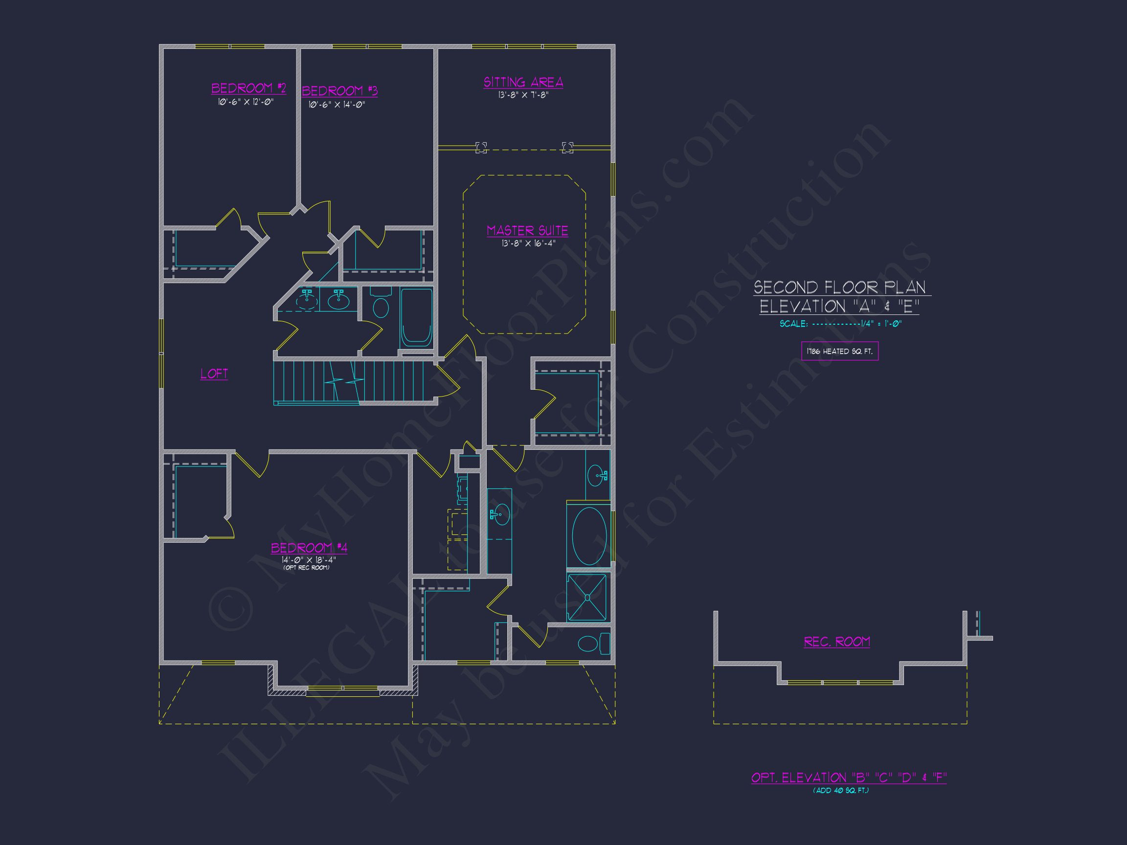 Craftsman house Plan with 4 Bedrooms and 2-Car Garage Designs