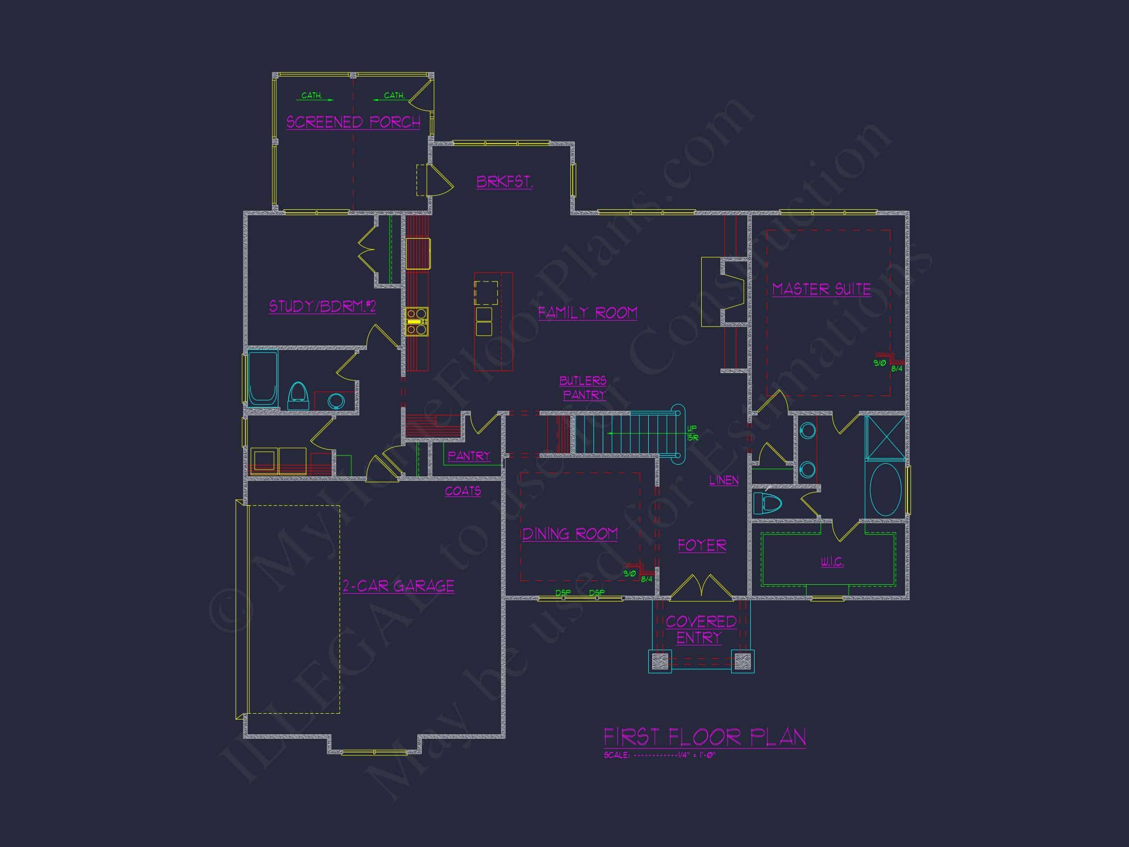 Craftsman house Plan with Basement,Open Floors,and CAD Designs