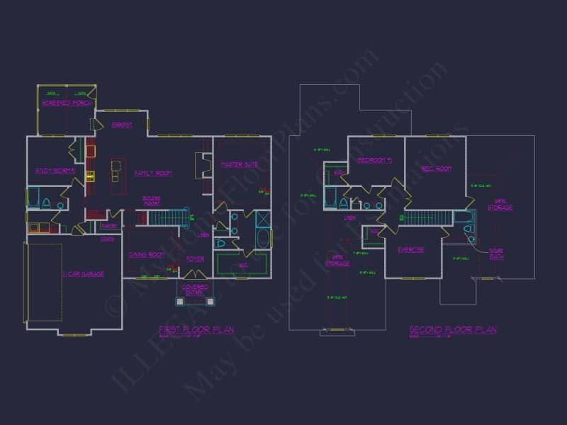 Craftsman house Plan with Basement, Open Floors, and CAD Designs