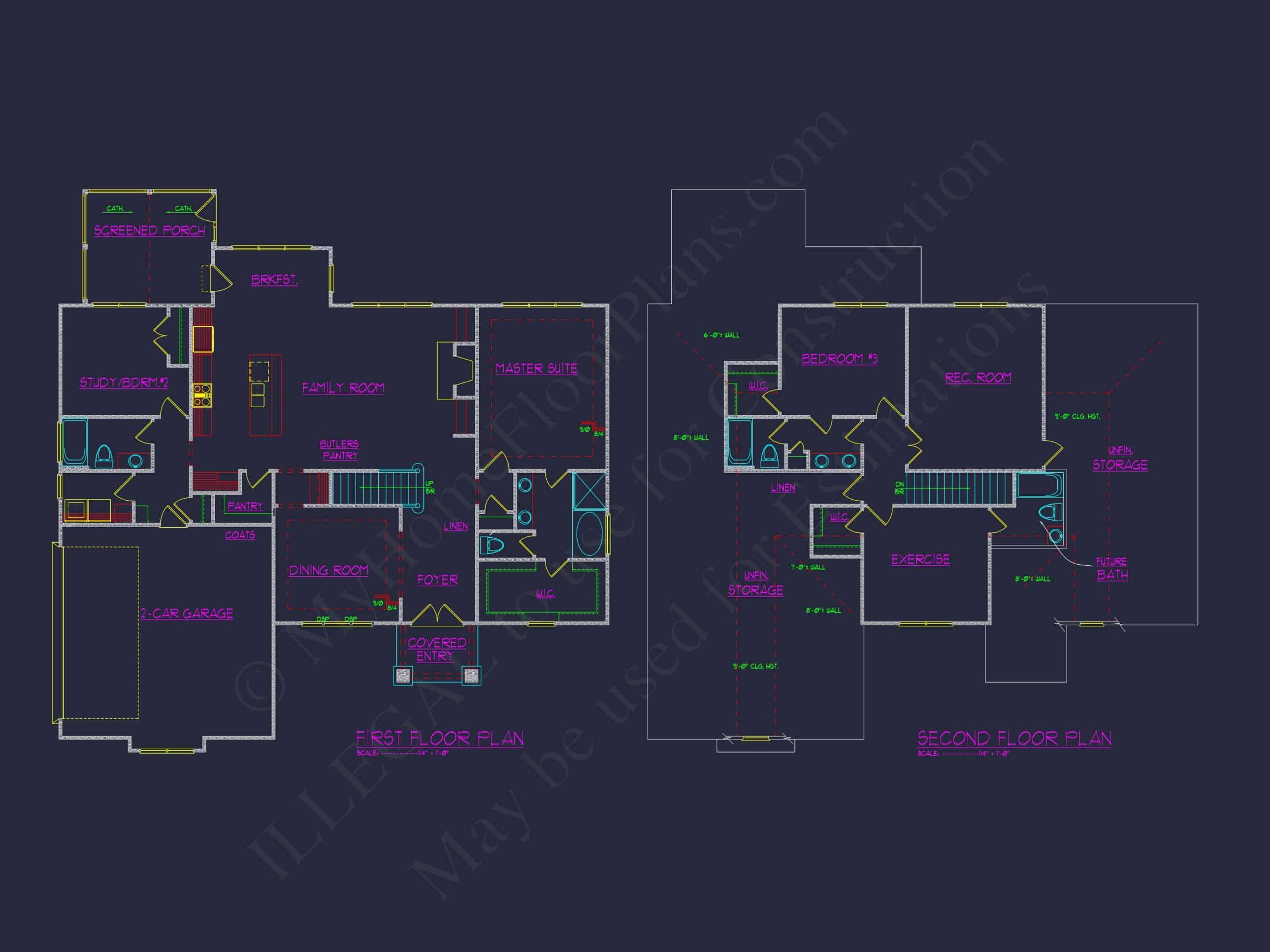 Craftsman house Plan with Basement,Open Floors,and CAD Designs