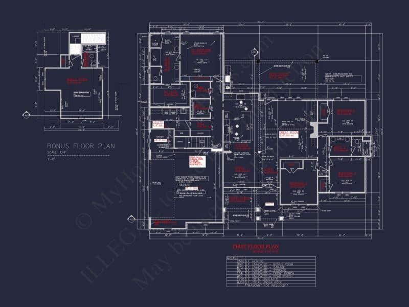 Craftsman house Plan with Bonus Room and Spacious Floor Plan