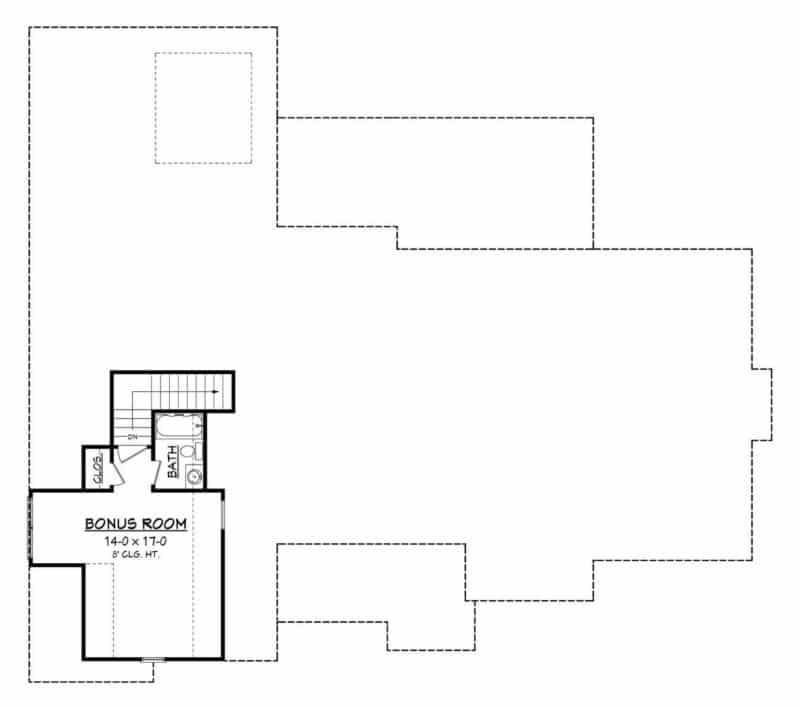 Craftsman house Plan with Bonus Room and Spacious Floor Plan