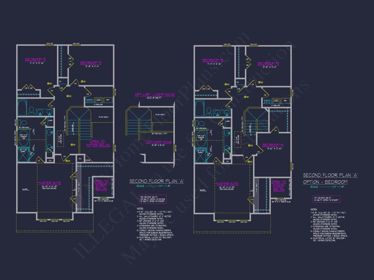 Craftsman house Plan with Detailed Blueprint and CAD Designs