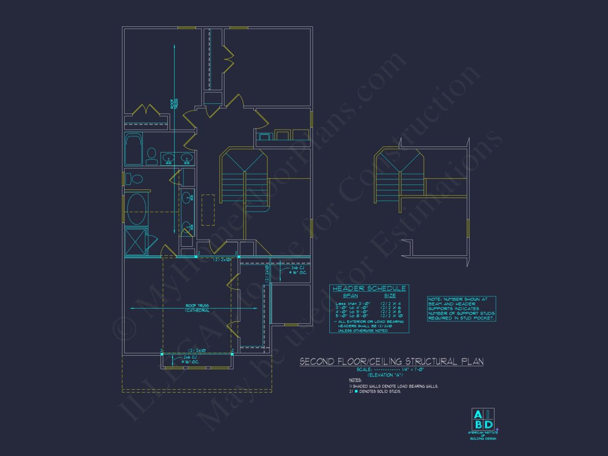 Craftsman house Plan with Detailed Blueprint and CAD Designs