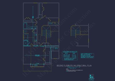 Craftsman house Plan with Detailed Blueprint and CAD Designs