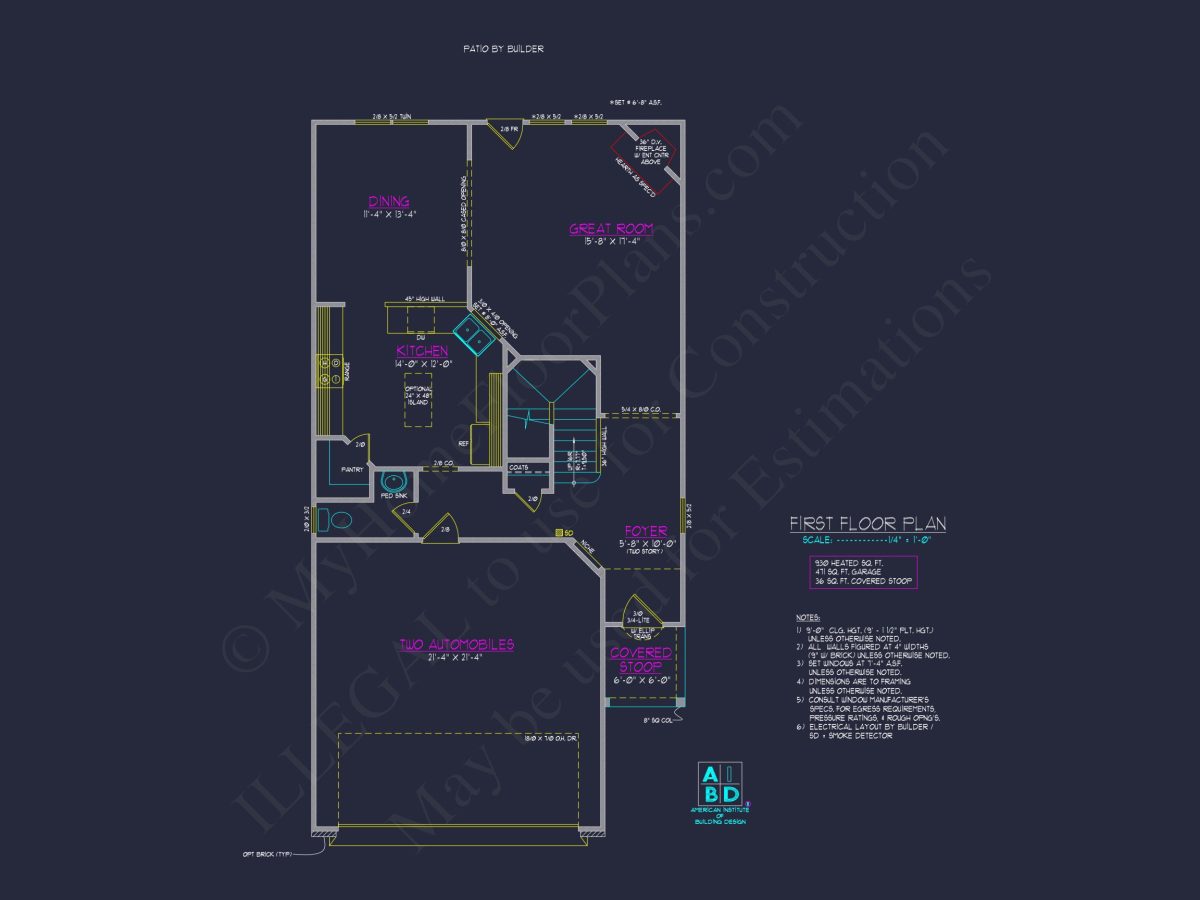 Craftsman house Plan with Detailed Blueprint and CAD Designs