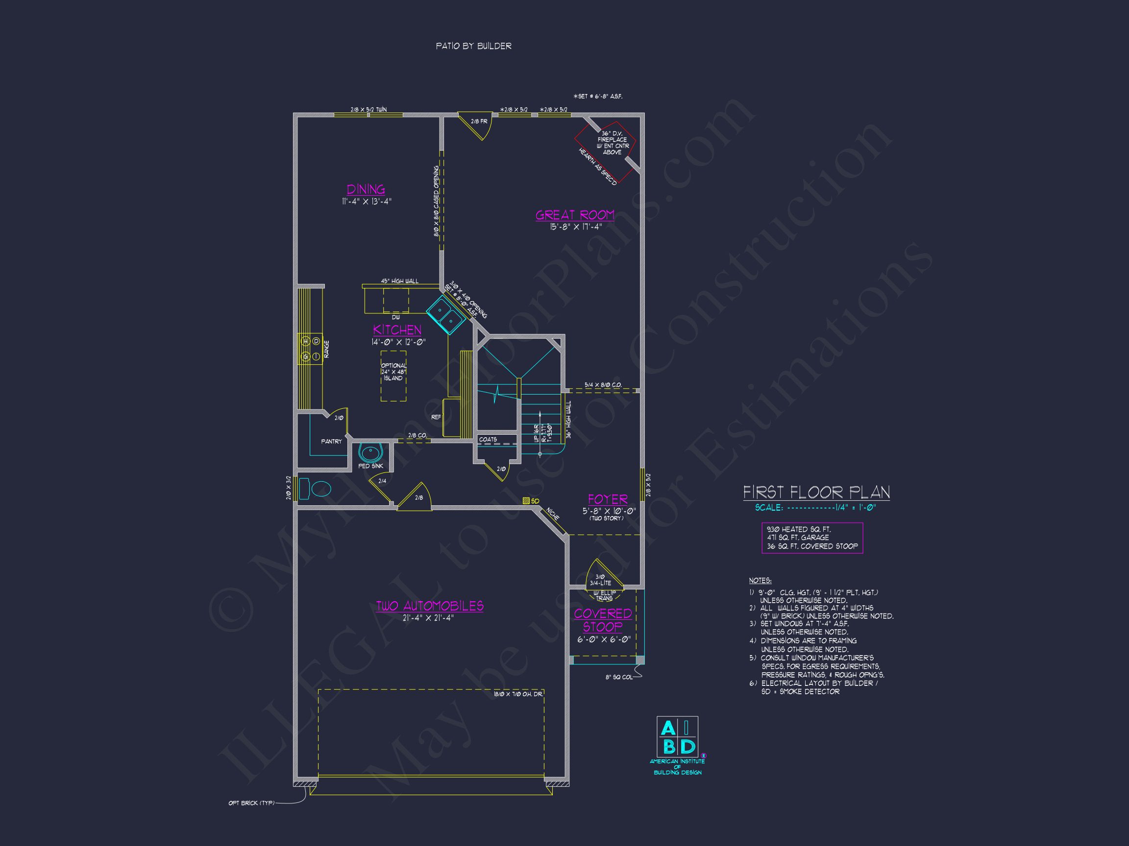 Craftsman house Plan with Detailed Blueprint and CAD Designs