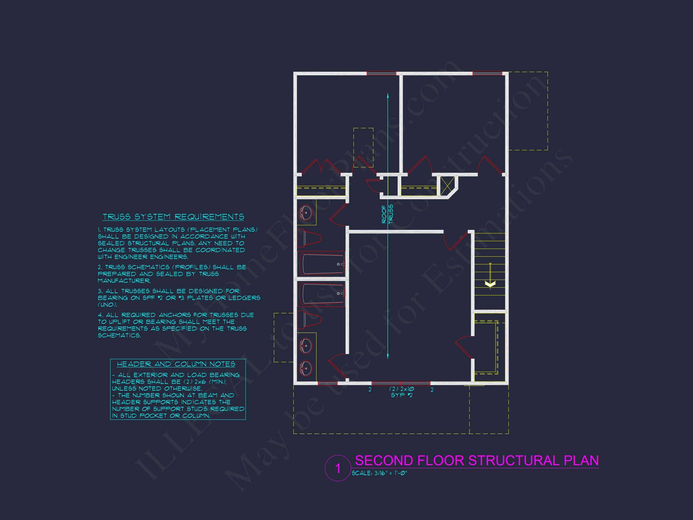 Craftsman house Plan with Detailed Floor Blueprint and Open Designs