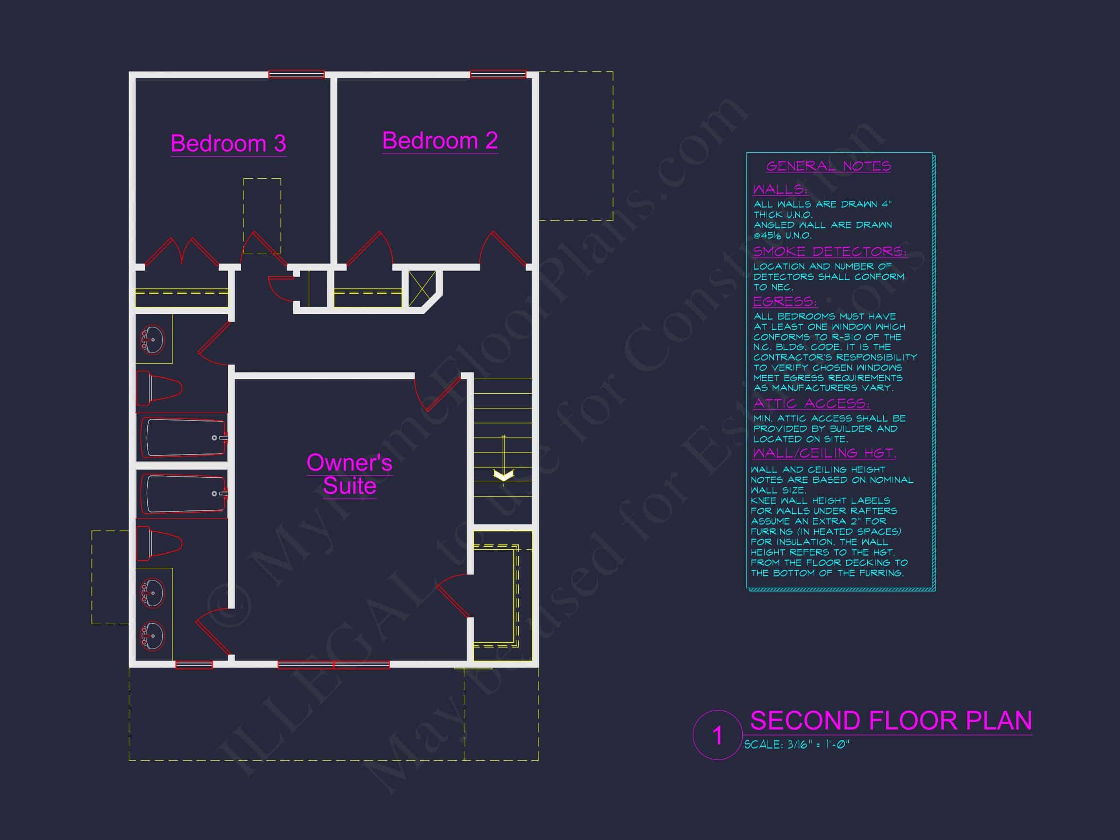 Craftsman house Plan with Detailed Floor Blueprint and Open Designs