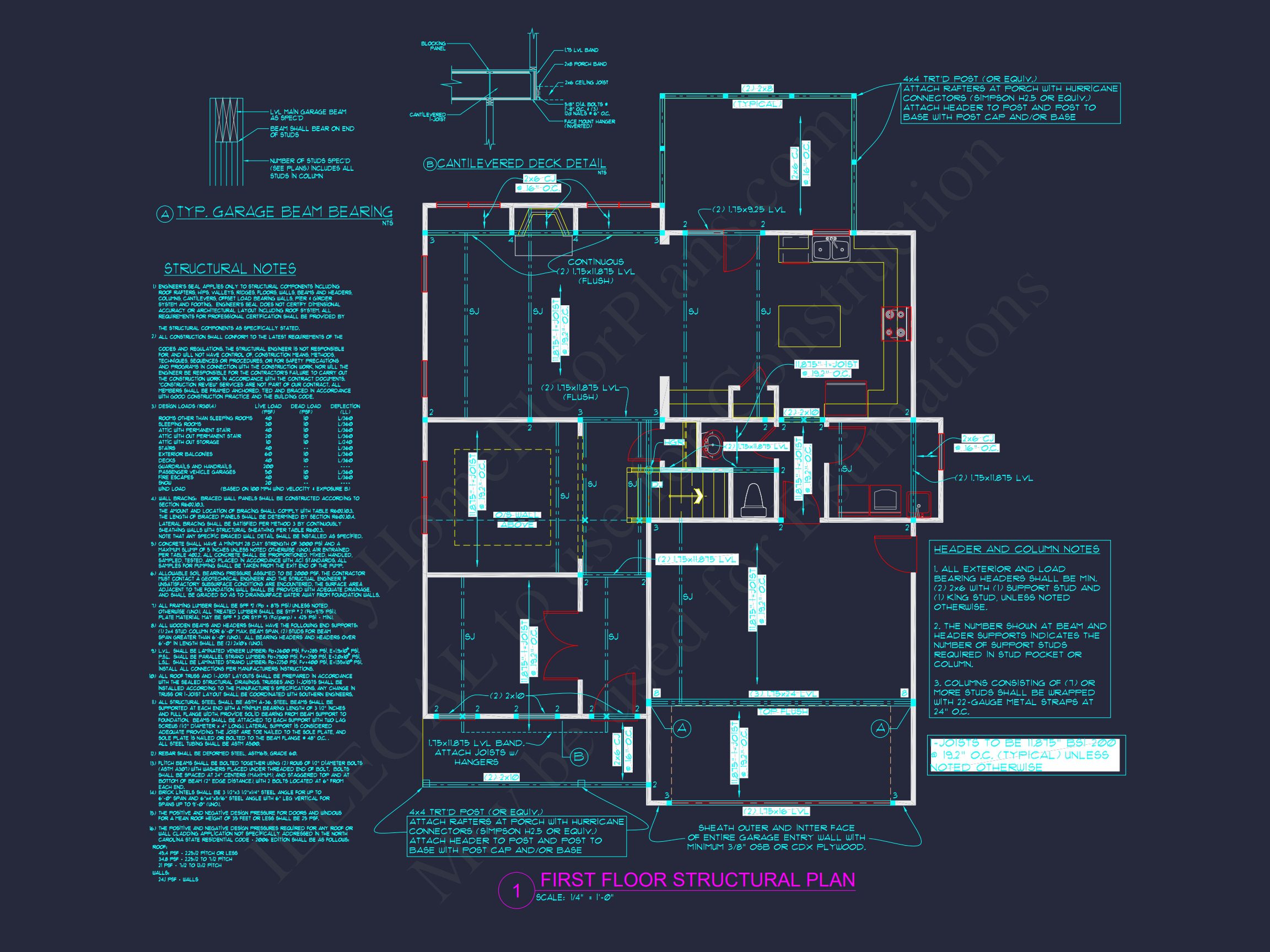 Craftsman house Plan with Detailed Floor Plan and CAD Designs
