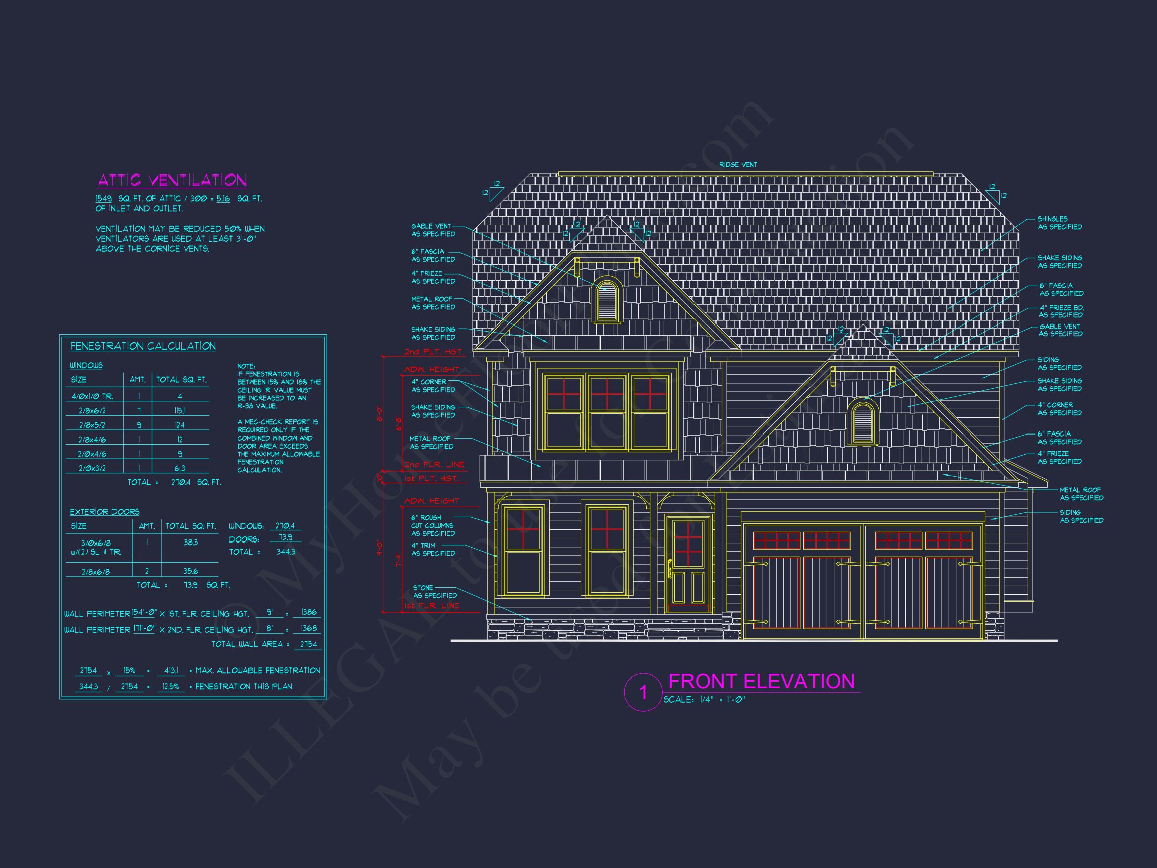 Craftsman house Plan with Detailed Floor Plan and CAD Designs