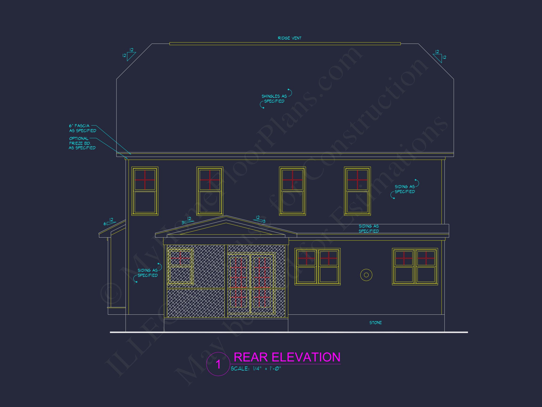 Craftsman house Plan with Detailed Floor Plan and CAD Designs