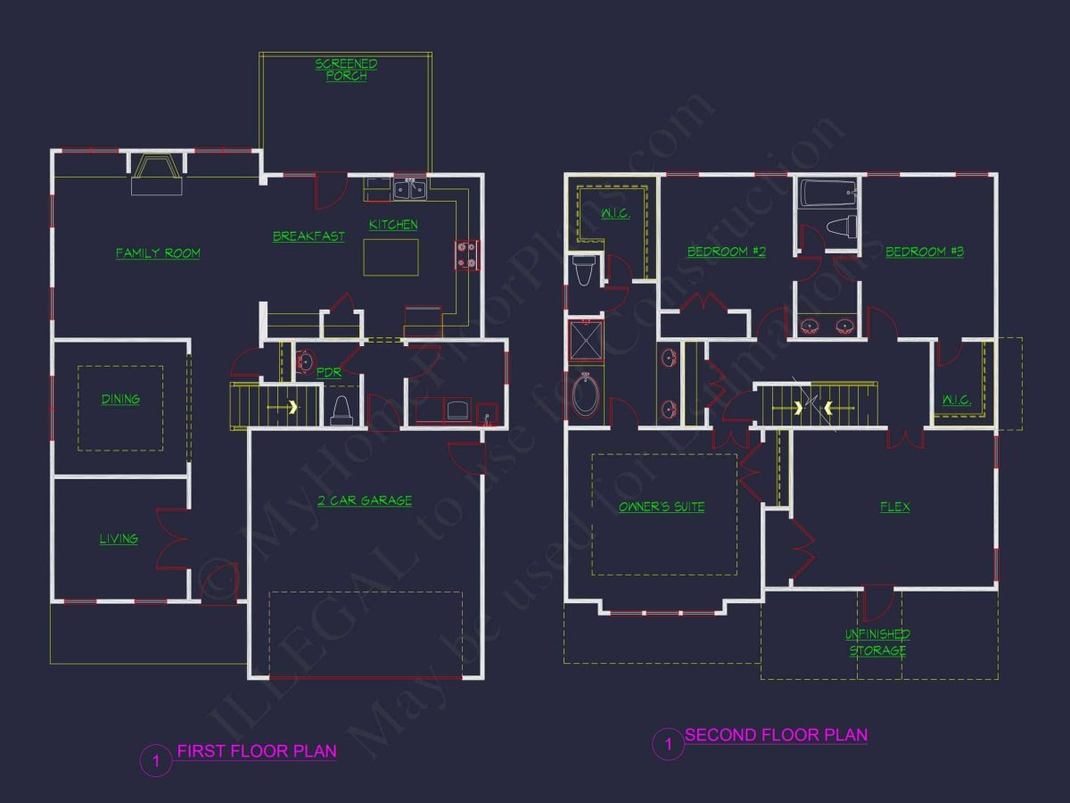 Craftsman house Plan with Detailed Floor Plan and CAD Designs