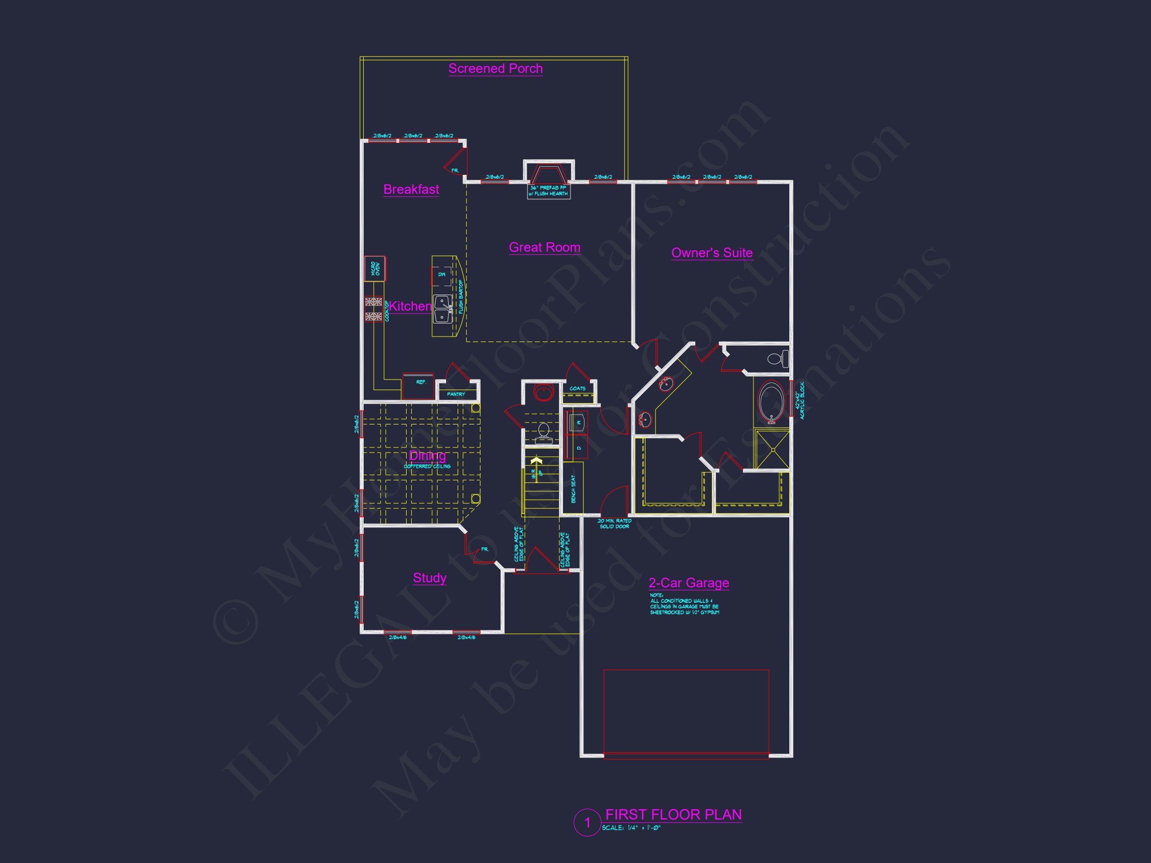 Craftsman house Plan with Modern Features and CAD Designs
