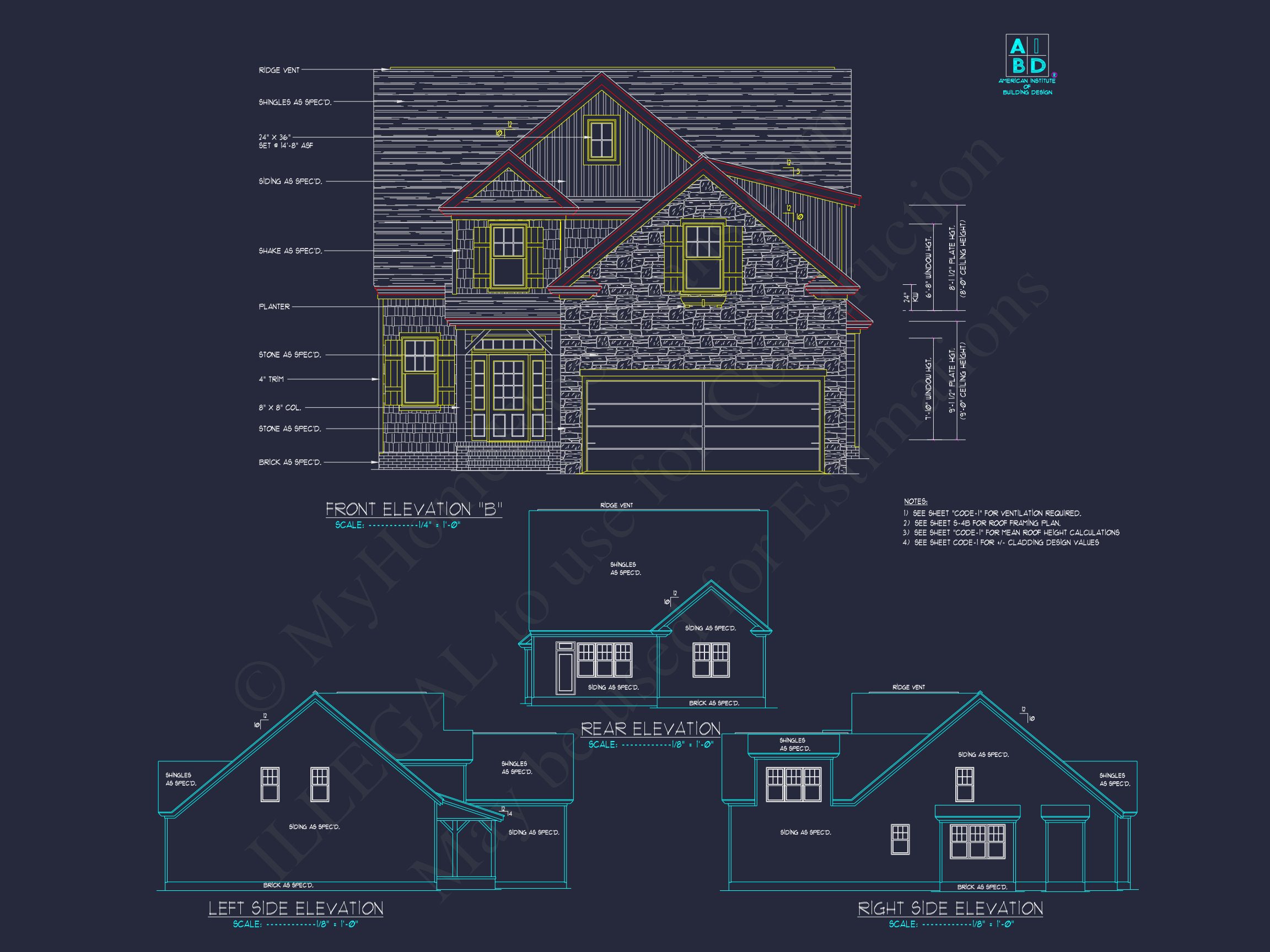 Craftsman house Plan with Open Floor Design & CAD Blueprint