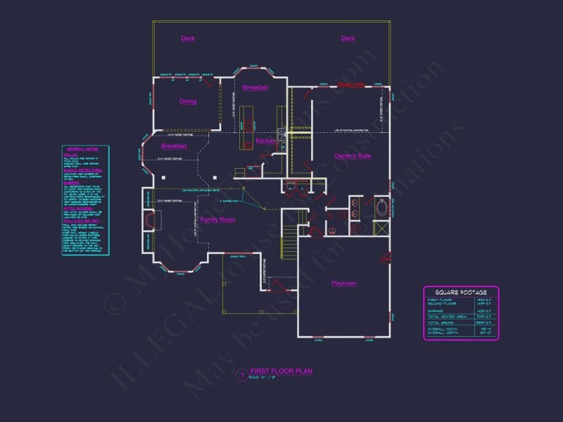 Craftsman house Plan with Spacious Floor Plan and CAD Blueprint