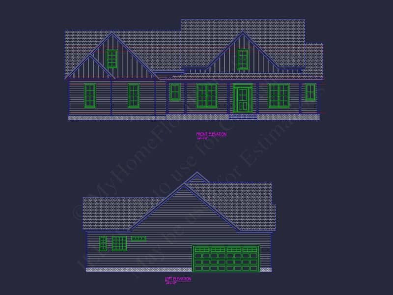 Craftsman house Plan with 2, 041 SF - Floor Plan and Designs