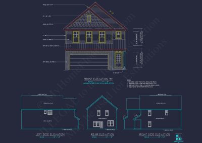 Craftsman house Plan with Detailed Blueprint and CAD Designs
