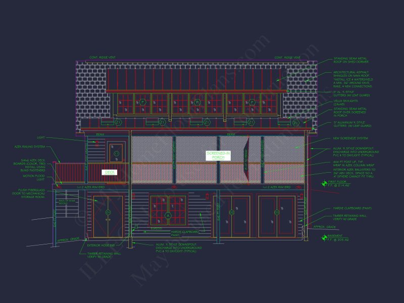 Craftsman-Style house Plan with CAD Designs and Blueprints