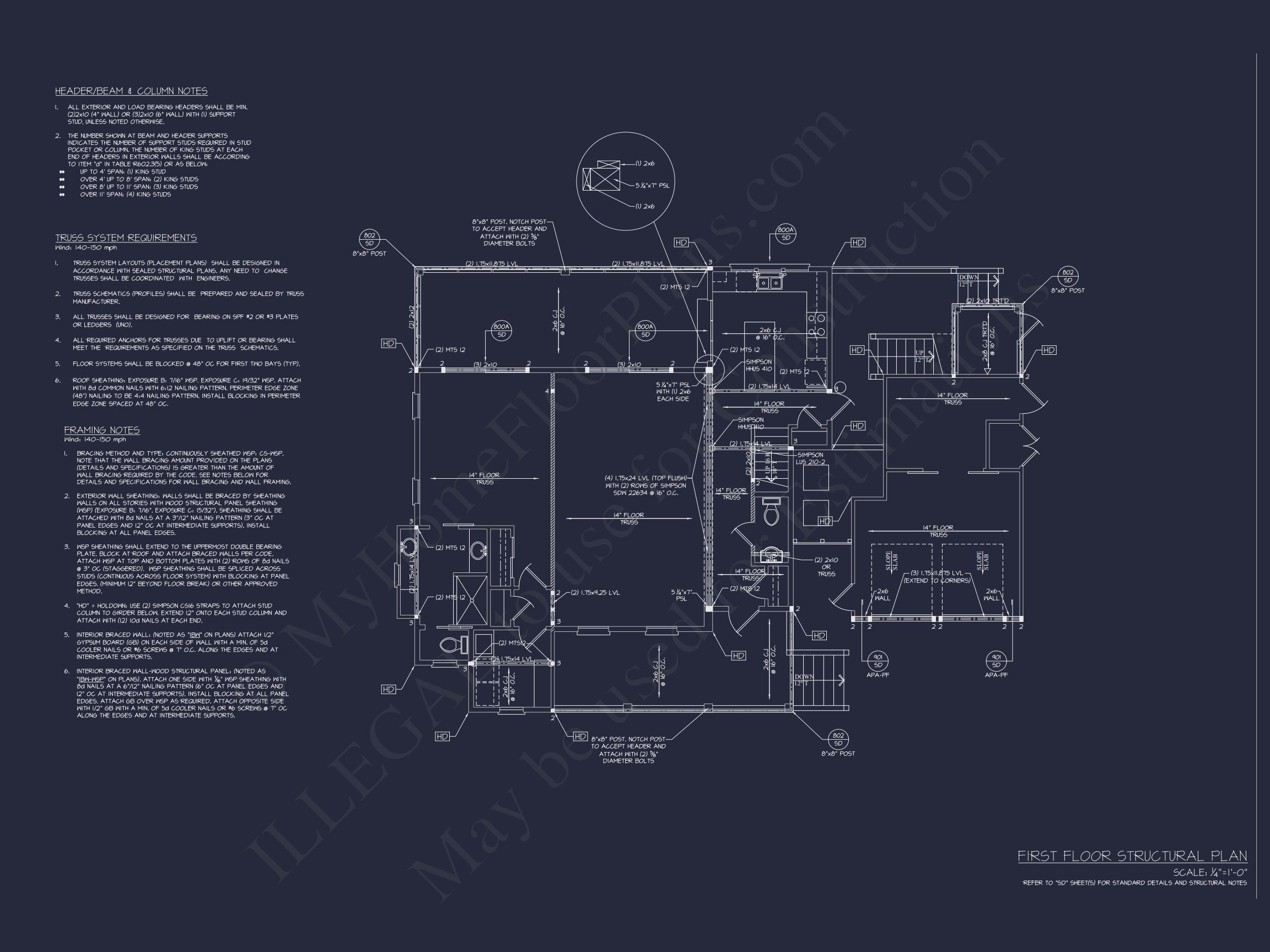Craftsman-Style house Plan with Open Floor Designs and CAD Blueprints