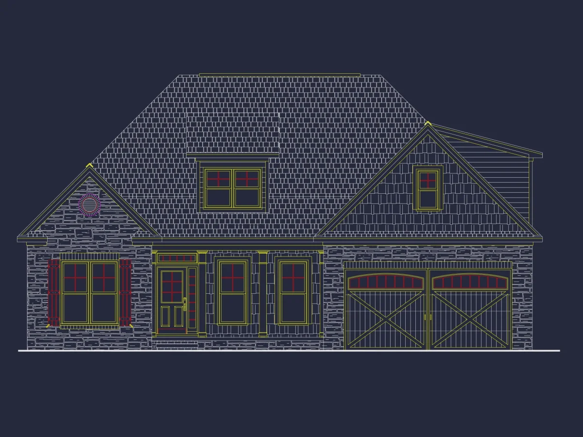 Craftsman-Style house Plan: Stunning Floor Plan with CAD Designs