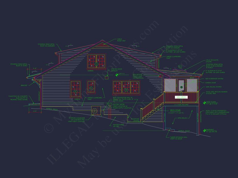 Craftsman-Style house Plan with CAD Designs and Blueprints