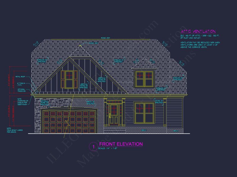 Custom Craftsman house Floor Plan Blueprint with CAD Designs
