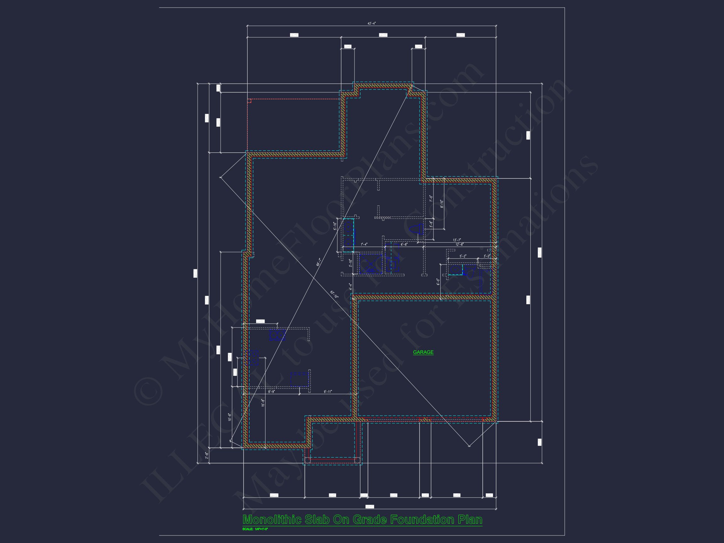 Custom house Design with 1.5 Story Floor Plan and CAD Blueprint