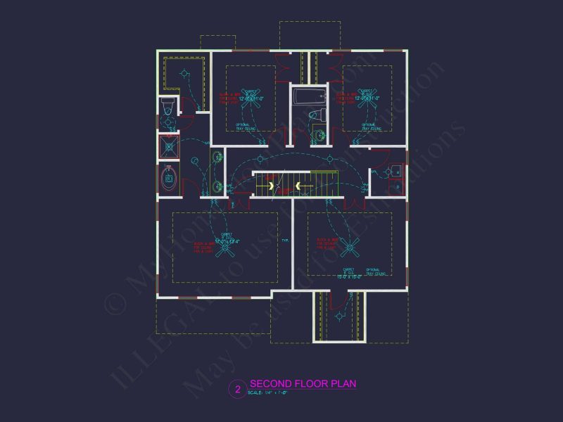 Custom house Floor Plan: CAD Designs & Architecture Blueprint