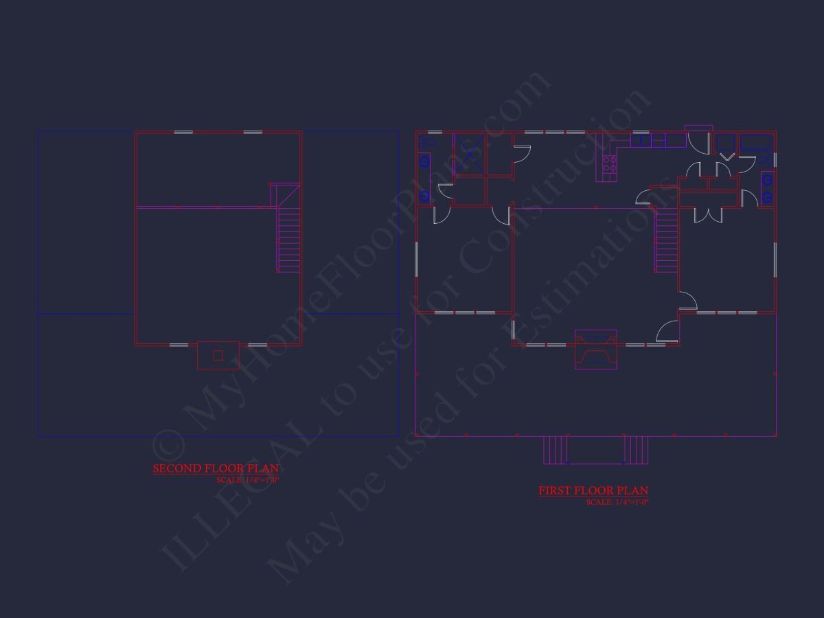 Custom house Plan: CAD Floor Plan for Cozy Architectural Designs