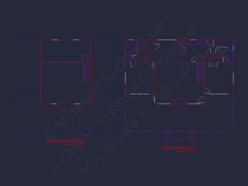 Custom house Plan: CAD Floor Plan for Cozy Architectural Designs