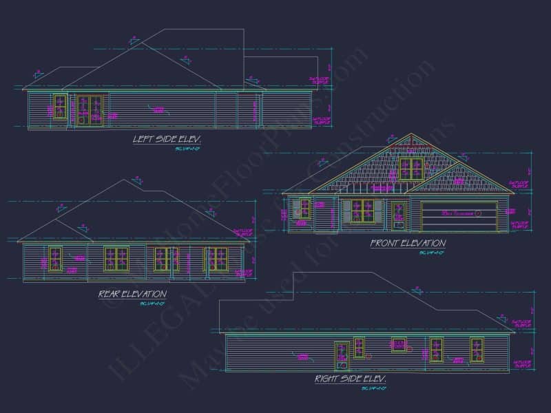 Customizable house Floor Plan with CAD Designs and Blueprint