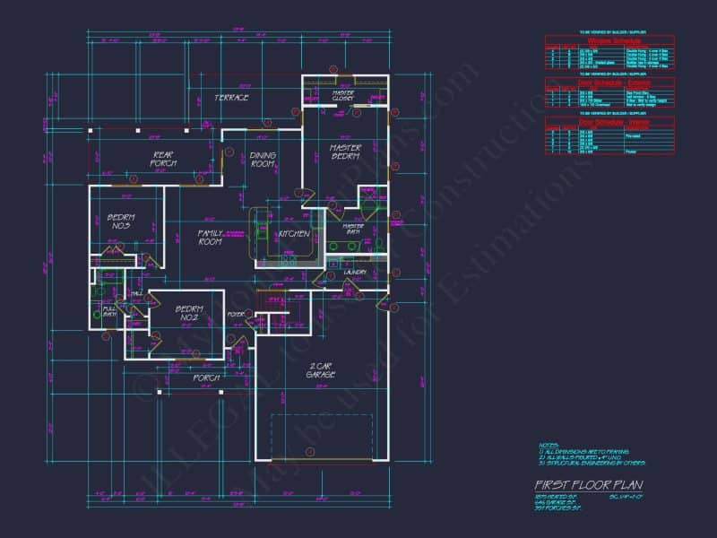 Customizable house Floor Plan with CAD Designs and Blueprint