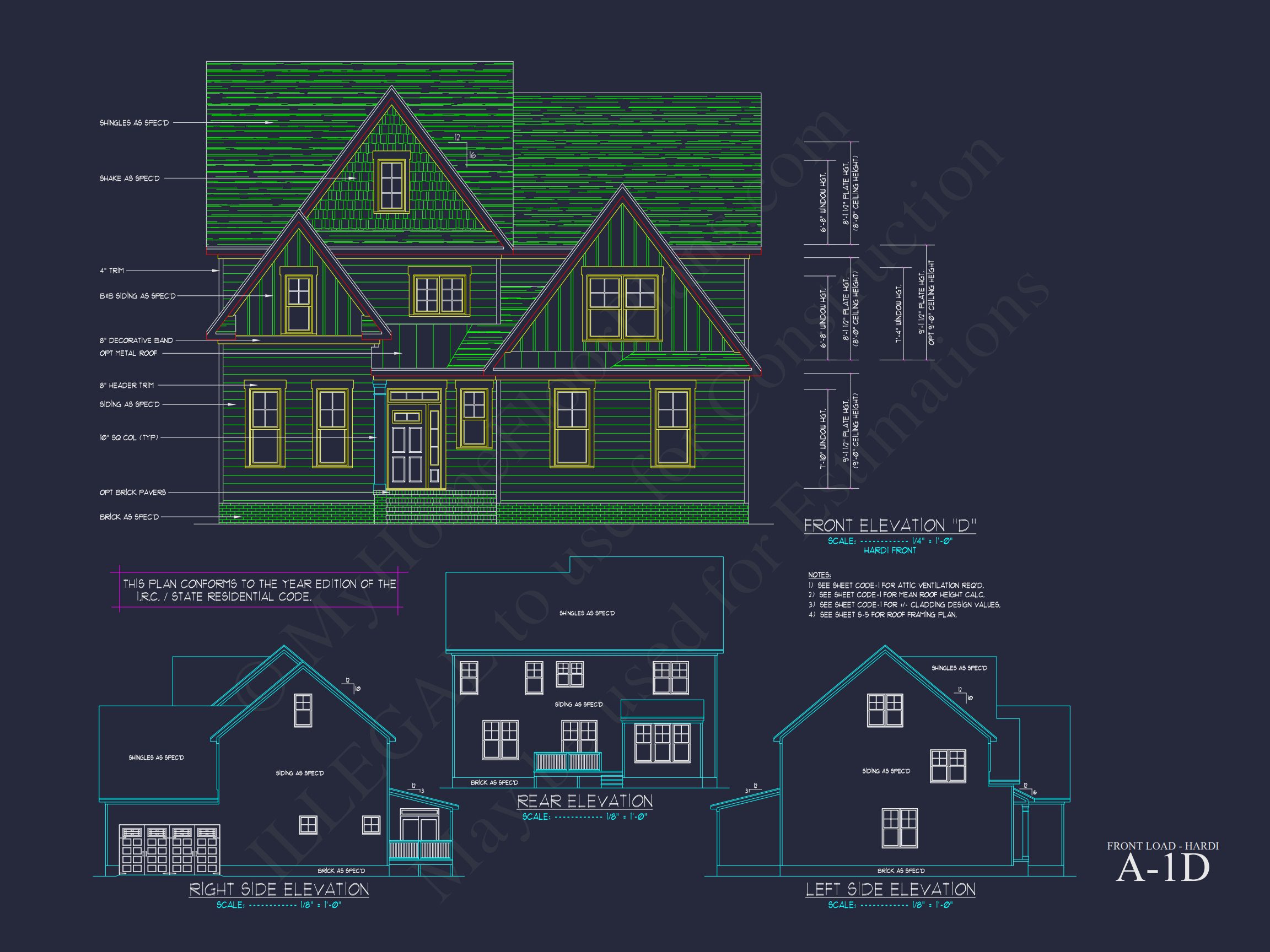 Customizable house Plan with 2-Story Blueprint CAD Designs