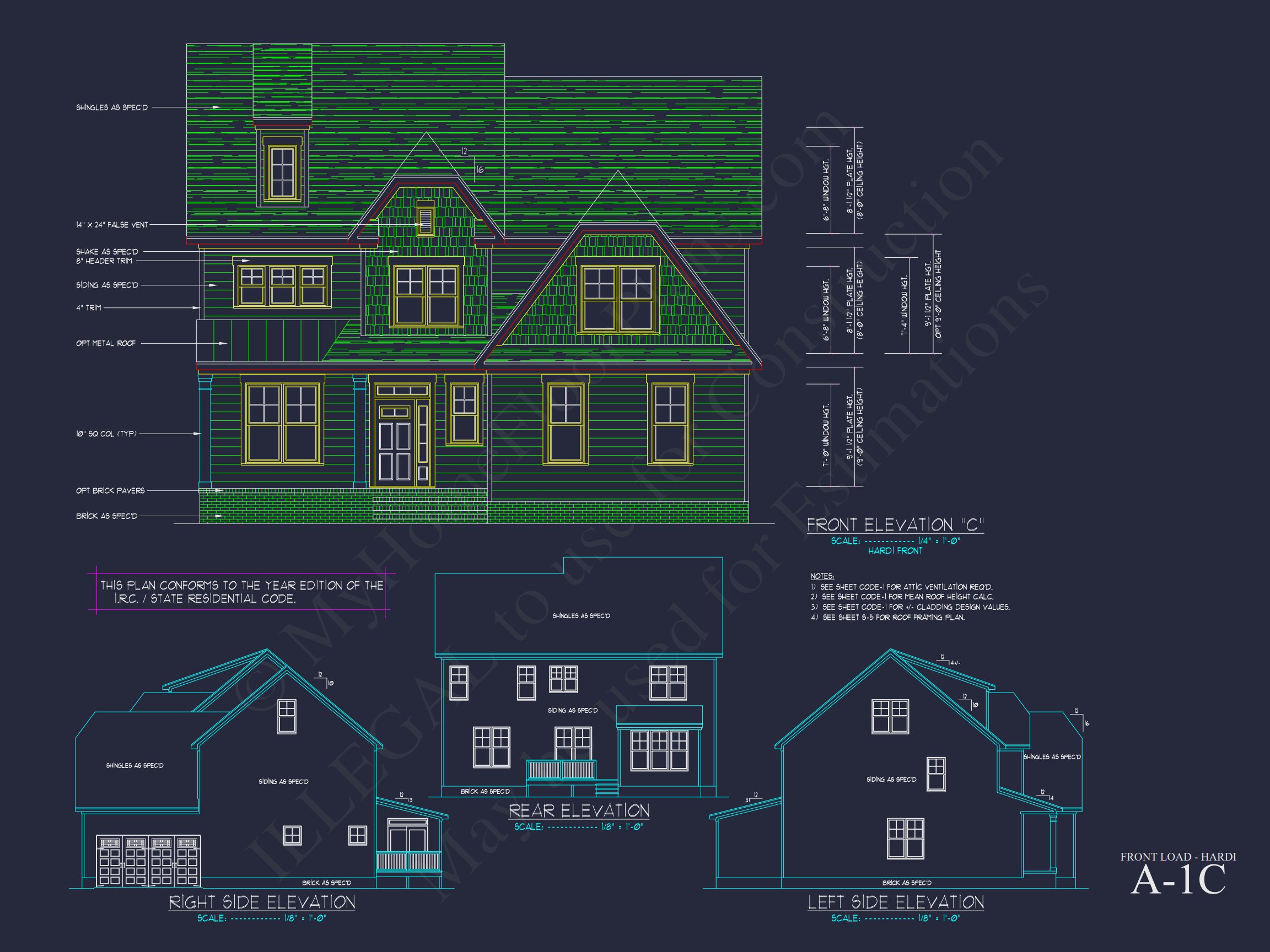 Customizable house Plan with 2-Story Blueprint CAD Designs