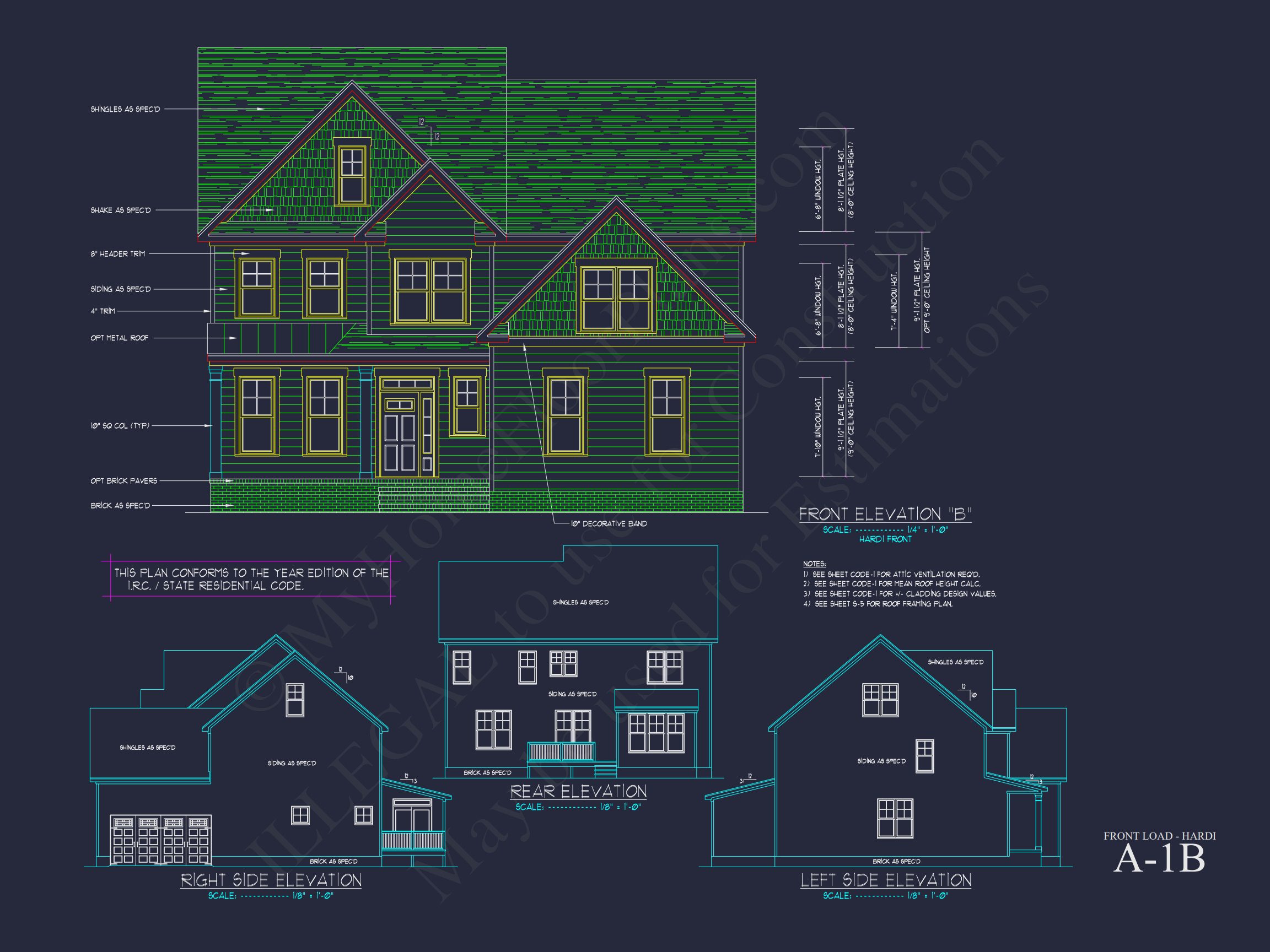 Customizable house Plan with 2-Story Blueprint CAD Designs