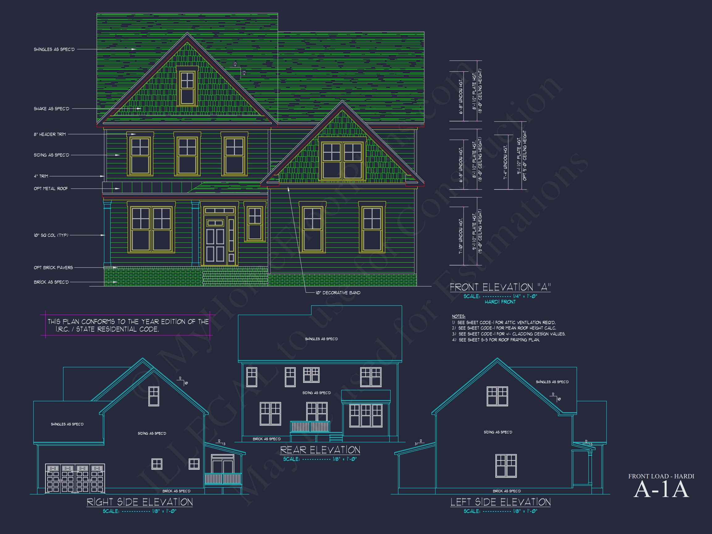 Customizable house Plan with 2-Story Blueprint CAD Designs