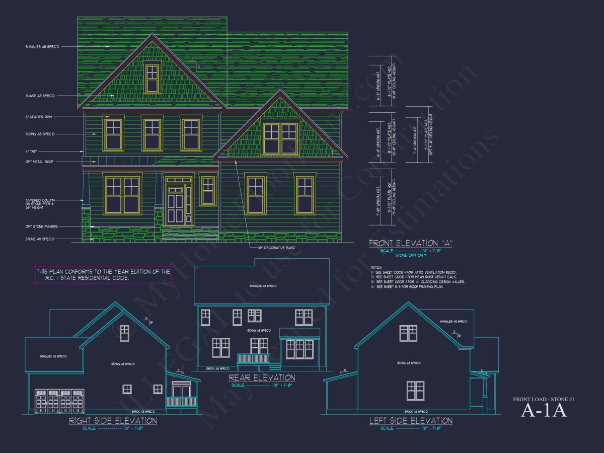 Customizable house Plan with 2-Story Blueprint CAD Designs